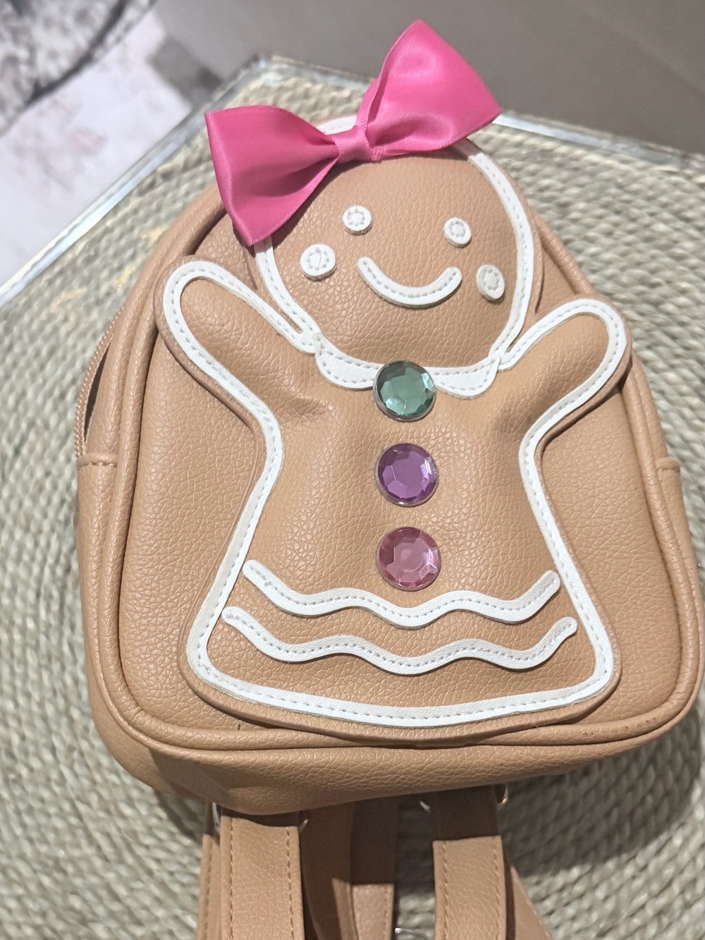 Gingerbread Accent Mini Backpack - Tan
